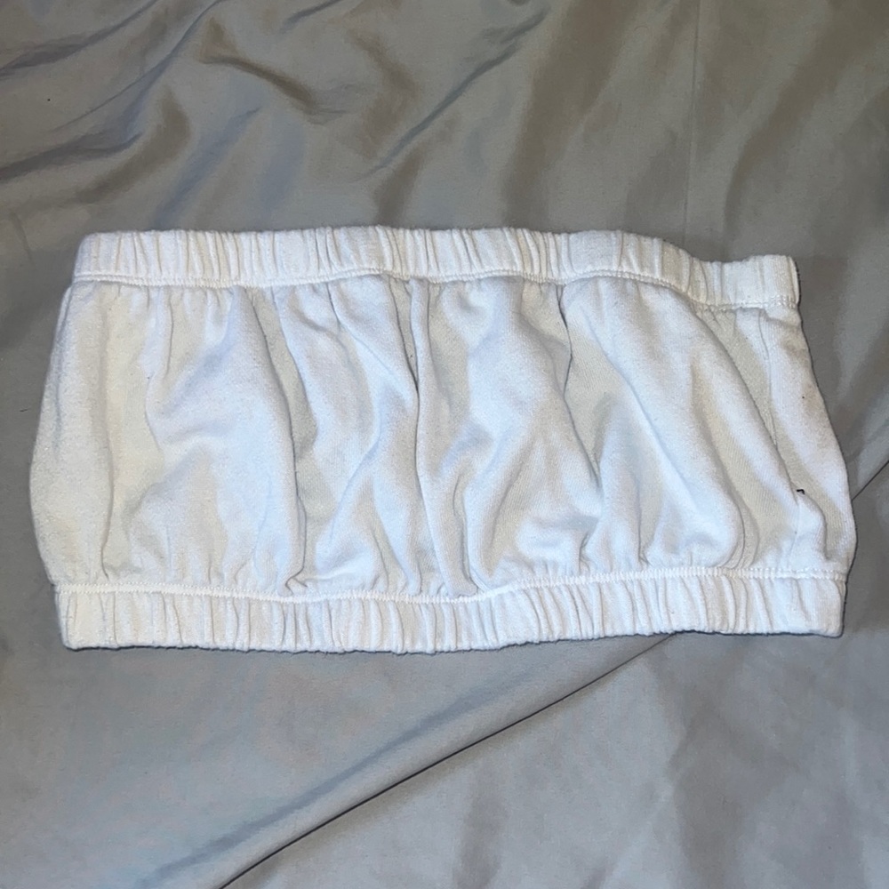 Garage White Bandeau Top